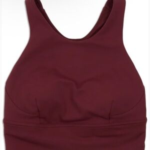 Lululemon Athletica Wunder Train Longline Red Merlot Sports Bra